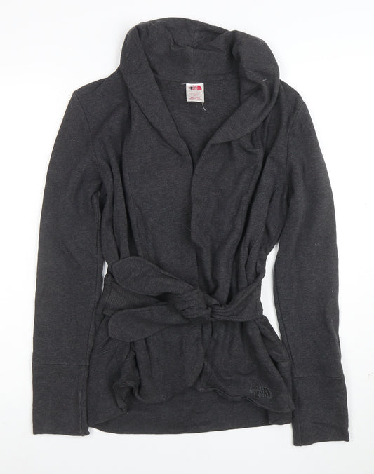 The North Face Women's Grey Belted Cotton Blend Coatigan Size S