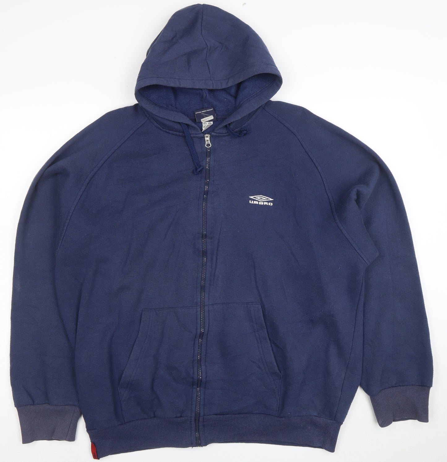 Umbro Men Blue XL Full Zip Hoodie Sports Sweatshirt