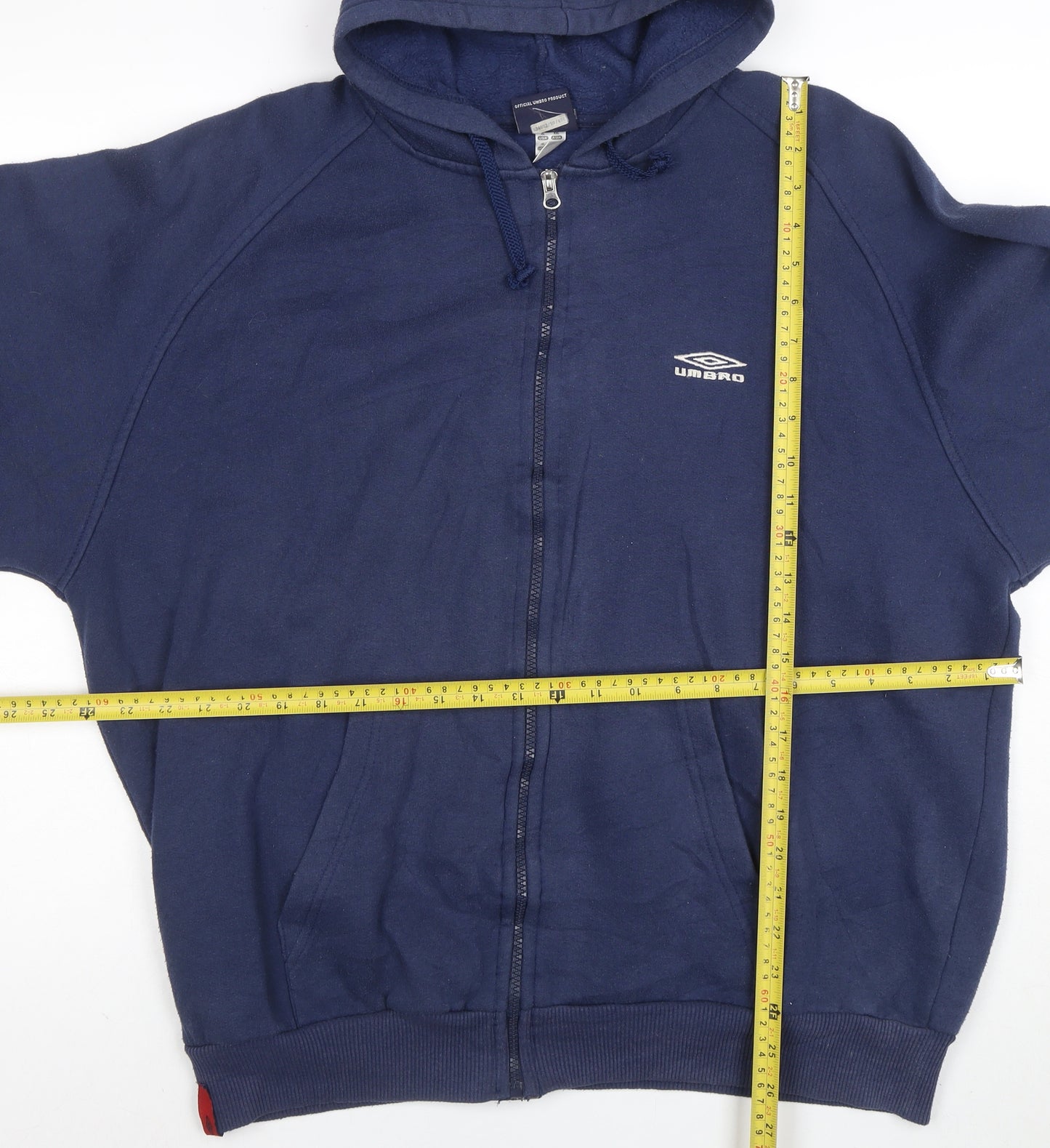 Umbro Men Blue XL Full Zip Hoodie Sports Sweatshirt