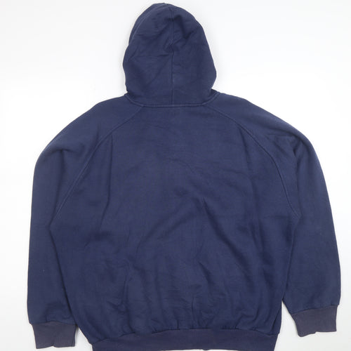 Umbro Men Blue XL Full Zip Hoodie Sports Sweatshirt