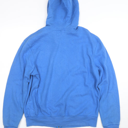GAP Men's Blue Full Zip Logo Hoodie Size M Cotton Blend