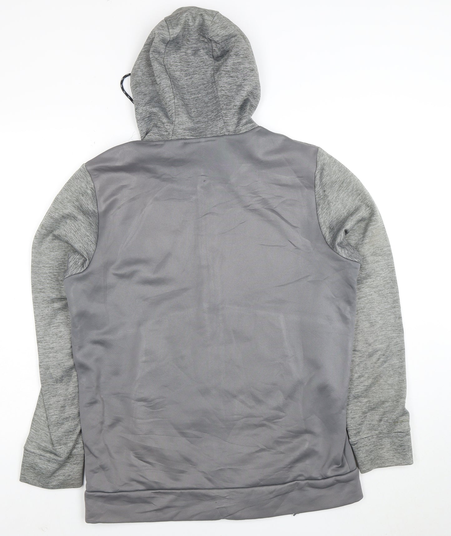 Under Armour Men Grey Full Zip Hooded Fleece Hoodie Size M