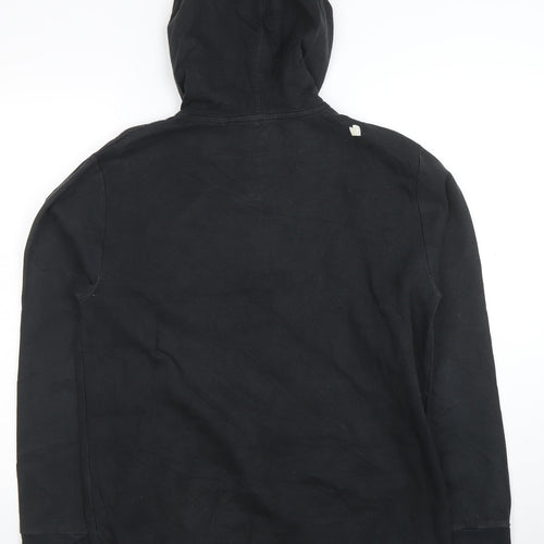 DC Mens Black Half Zip Hoodie Medium Fleece Streetwear