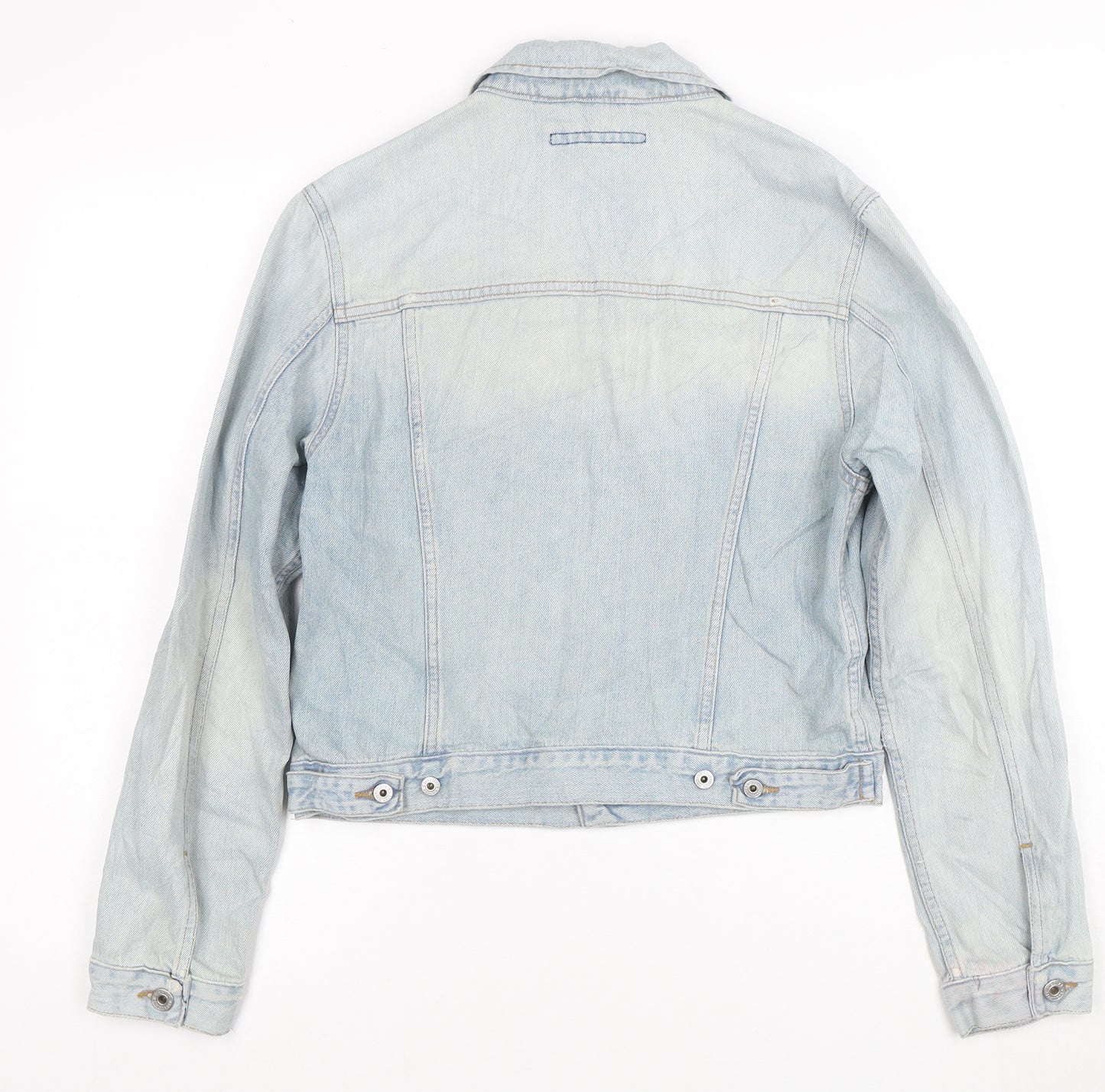 Big Star Womens Blue Denim Jacket M Classic Button Front Logo Style