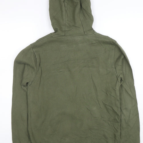 Ellesse Men's Green Pullover Hoodie Small Logo Fleece Sweatshirt