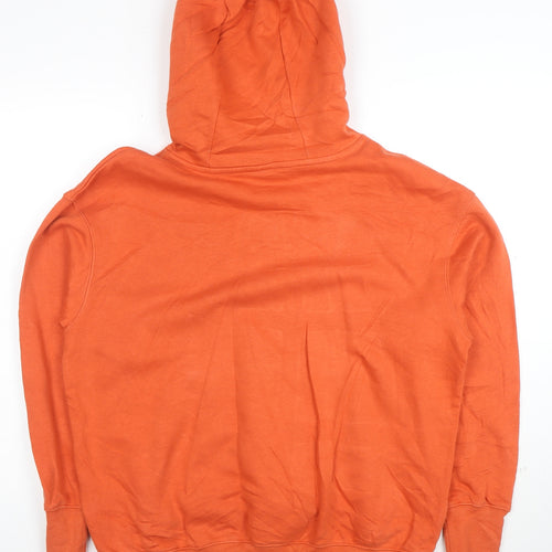 Nike Womens Orange XS Pullover Hoodie Sweatshirt Cotton Blend