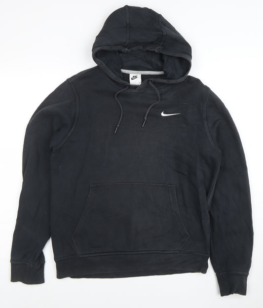 Nike Men Black Small Pullover Hoodie Sports Logo Jersey