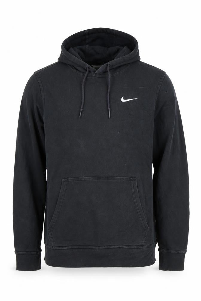 Front view of Nike Men Black Small Pullover Hoodie Sports Logo Jersey