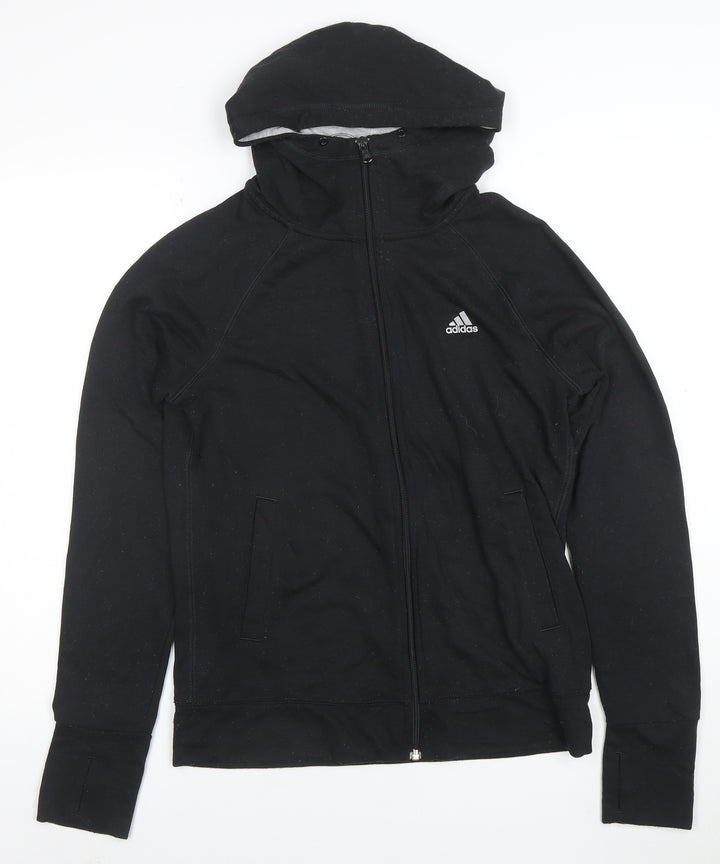 Adidas Womens Black Climalite Full Zip Hoodie Size S