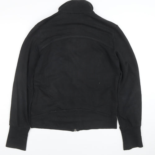 Puma Women's Black Size 12 Full Zip Sweatshirt with Gold Logo