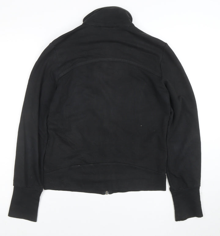 Puma Women's Black Size 12 Full Zip Sweatshirt with Gold Logo