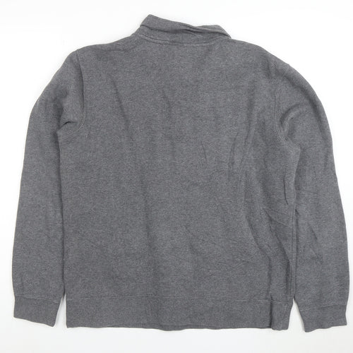 Nike Mens Grey 1/2 Zip Fleece Sweatshirt Medium Regular Fit