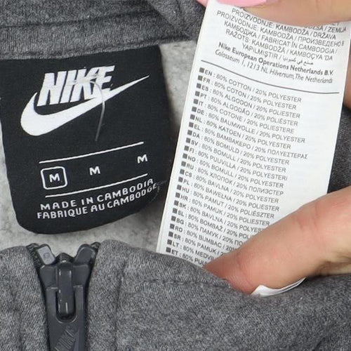 Nike Mens Grey 1/2 Zip Fleece Sweatshirt Medium Regular Fit