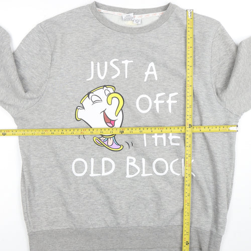 Disney Women’s Grey Beauty and the Beast Chip Sweatshirt Size 14