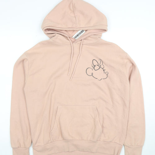 Disney Women Pink Minnie Mouse Pullover Hoodie Size M