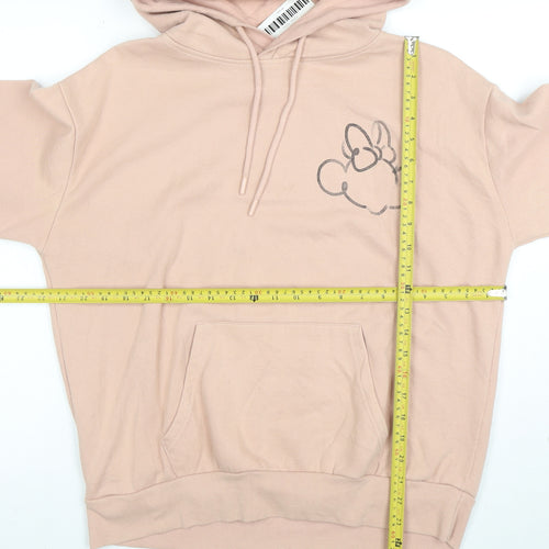 Disney Women Pink Minnie Mouse Pullover Hoodie Size M