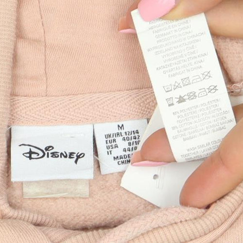 Disney Women Pink Minnie Mouse Pullover Hoodie Size M