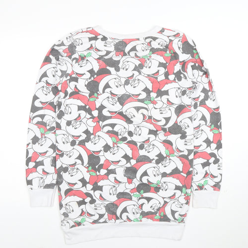 Disney Unisex Multicoloured Christmas Mickey Mouse Sweatshirt Size 10