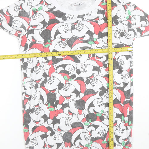 Disney Unisex Multicoloured Christmas Mickey Mouse Sweatshirt Size 10