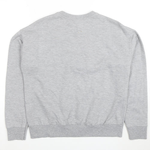 Disney Women's Grey Stitch Sweatshirt XS Crew Neck Pullover