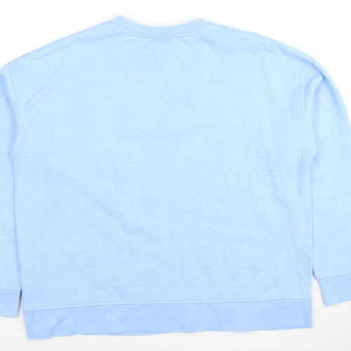 Disney Women Blue Mickey Mouse Pullover Sweatshirt M