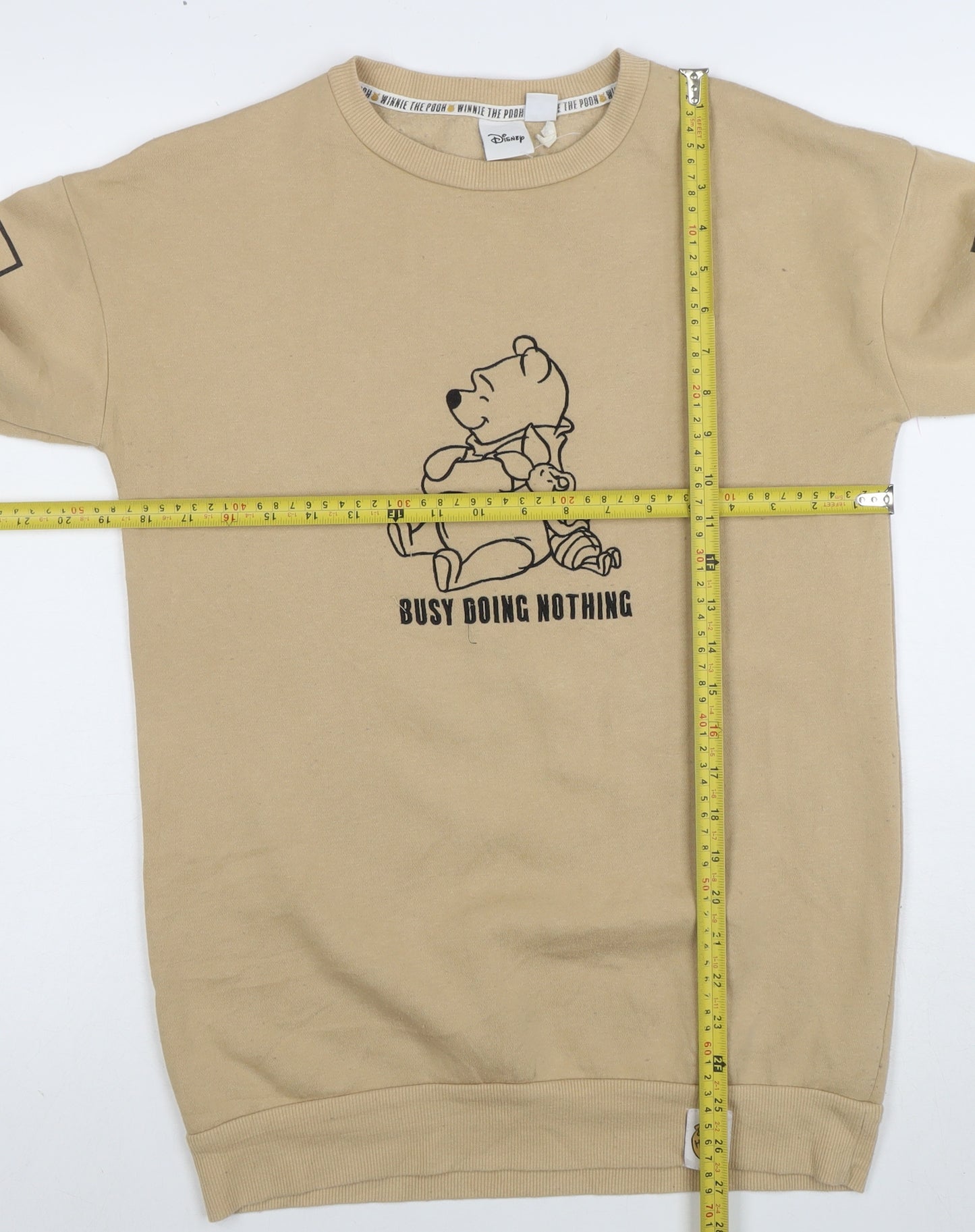 Disney Women Beige Winnie The Pooh Pullover Sweatshirt XS