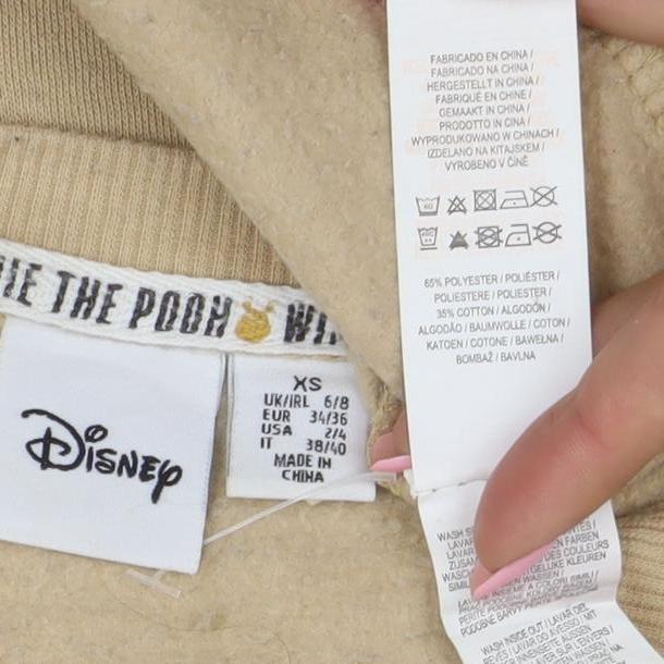 Disney Women Beige Winnie The Pooh Pullover Sweatshirt XS