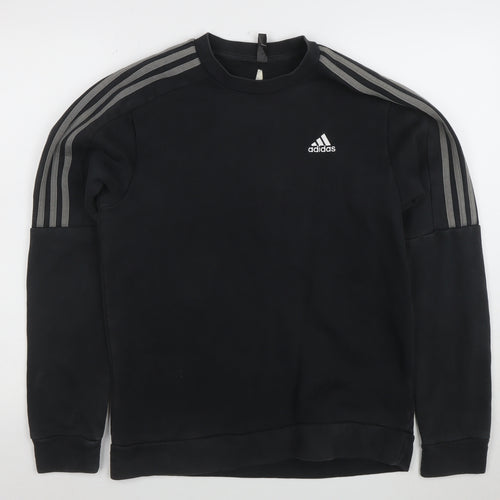 Adidas Men's Black Pullover Sweatshirt L Crew Neck Sportswear