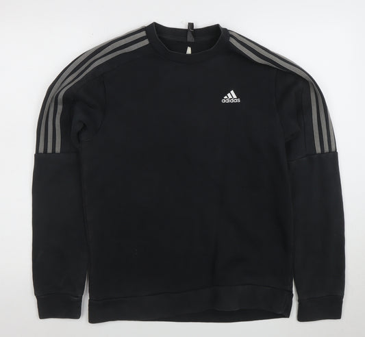 Adidas Men's Black Pullover Sweatshirt L Crew Neck Sportswear