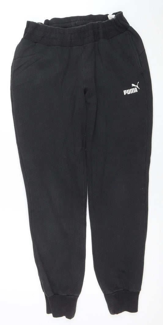 Puma Mens Black Fleece Jogger Sweatpants Size L