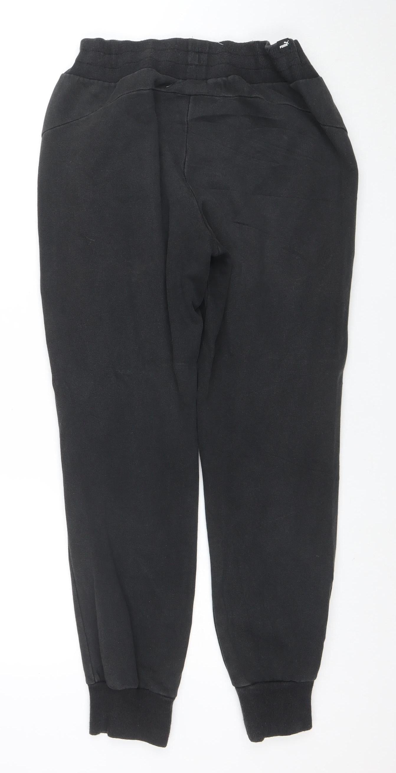 Puma Mens Black Fleece Jogger Sweatpants Size L