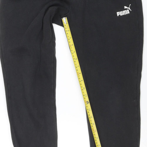 Puma Mens Black Fleece Jogger Sweatpants Size L