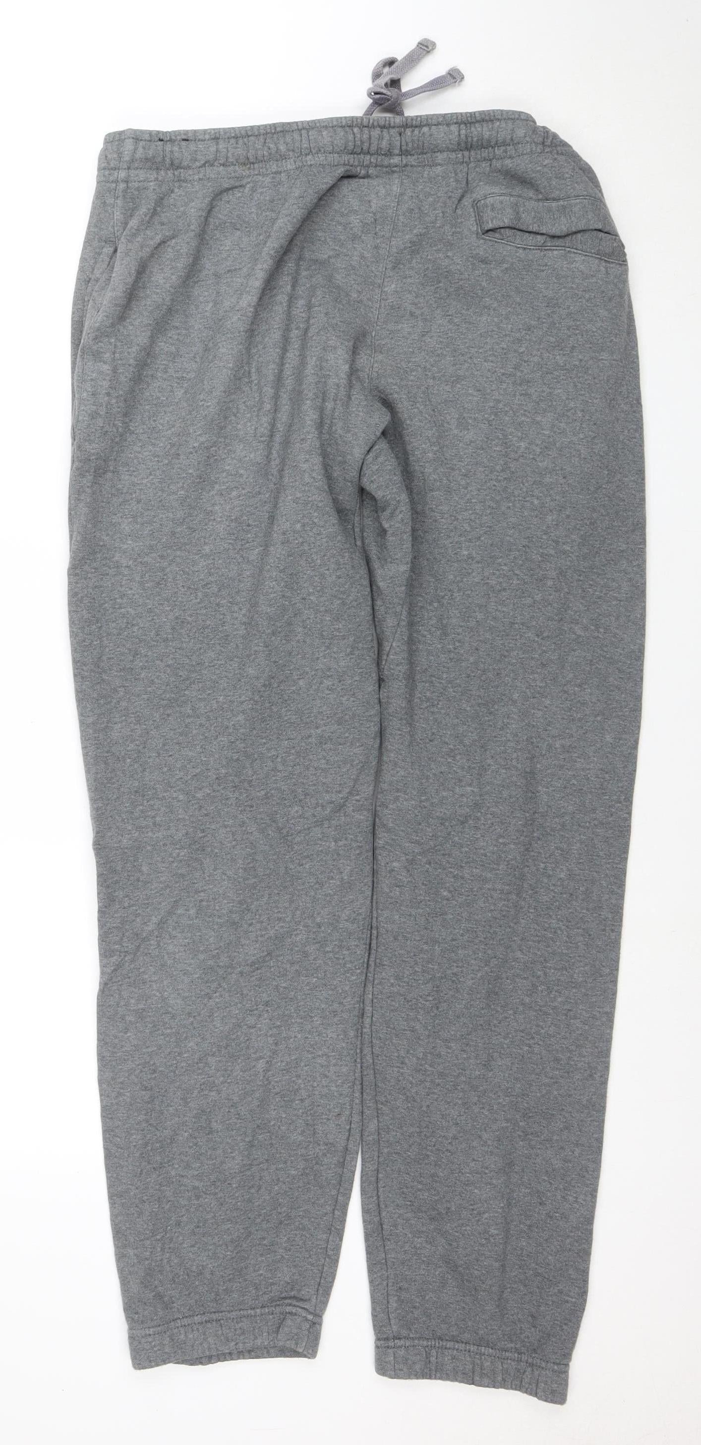 Nike Men's Grey XL Fleece Sweatpants Joggers with Drawstring