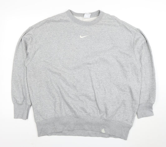 Nike Women’s Grey Crew Neck Pullover Sweatshirt Size L