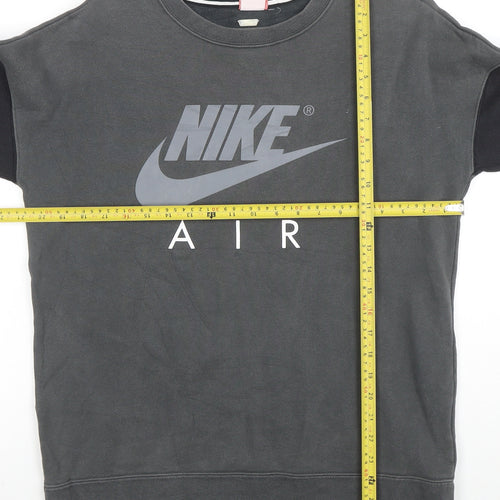 Nike Men's Grey Air Logo Crew Neck Sweatshirt Size M