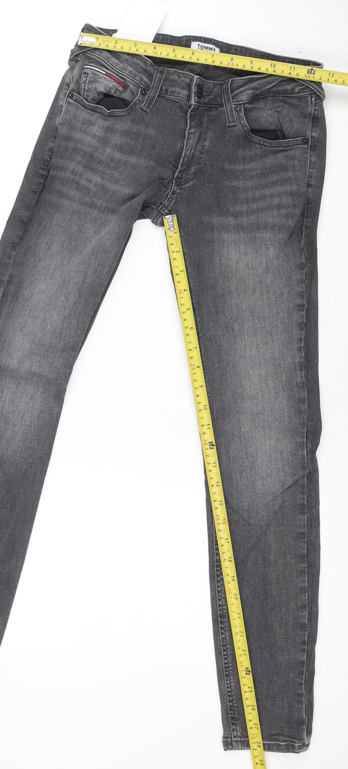 Tommy Jeans Women's Grey Skinny Denim Jeans Size 10 (27/30)