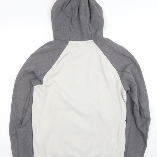Nike Men's Grey Full Zip Hoodie Size S Regular Fit Cotton Blend