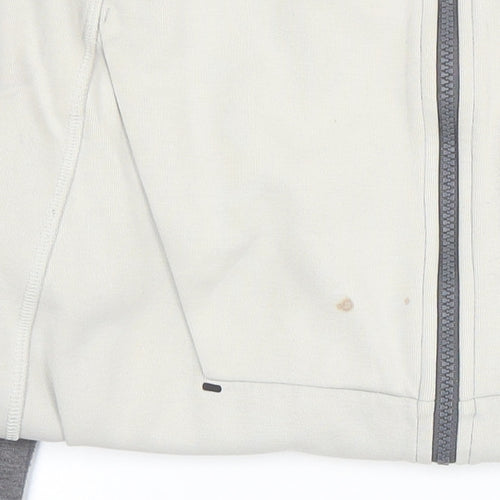 Nike Men's Grey Full Zip Hoodie Size S Regular Fit Cotton Blend