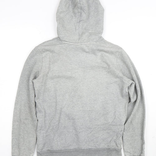 Puma Boys Grey Pullover Hoodie XL 13-14 Years Cotton Blend Logo