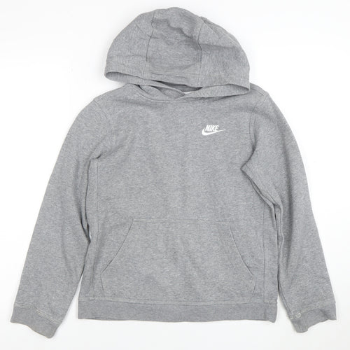 Nike Boys Grey Pullover Hoodie M 137-147cm Cotton Blend Fleece