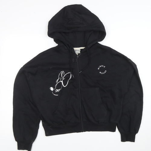 Disney Girls Black Minnie Mouse Full Zip Hoodie 10-11 Years