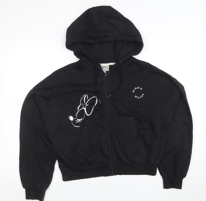 Disney Girls Black Minnie Mouse Full Zip Hoodie 10-11 Years