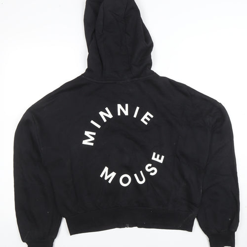 Disney Girls Black Minnie Mouse Full Zip Hoodie 10-11 Years
