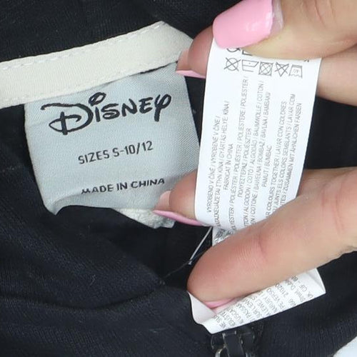 Disney Girls Black Minnie Mouse Full Zip Hoodie 10-11 Years