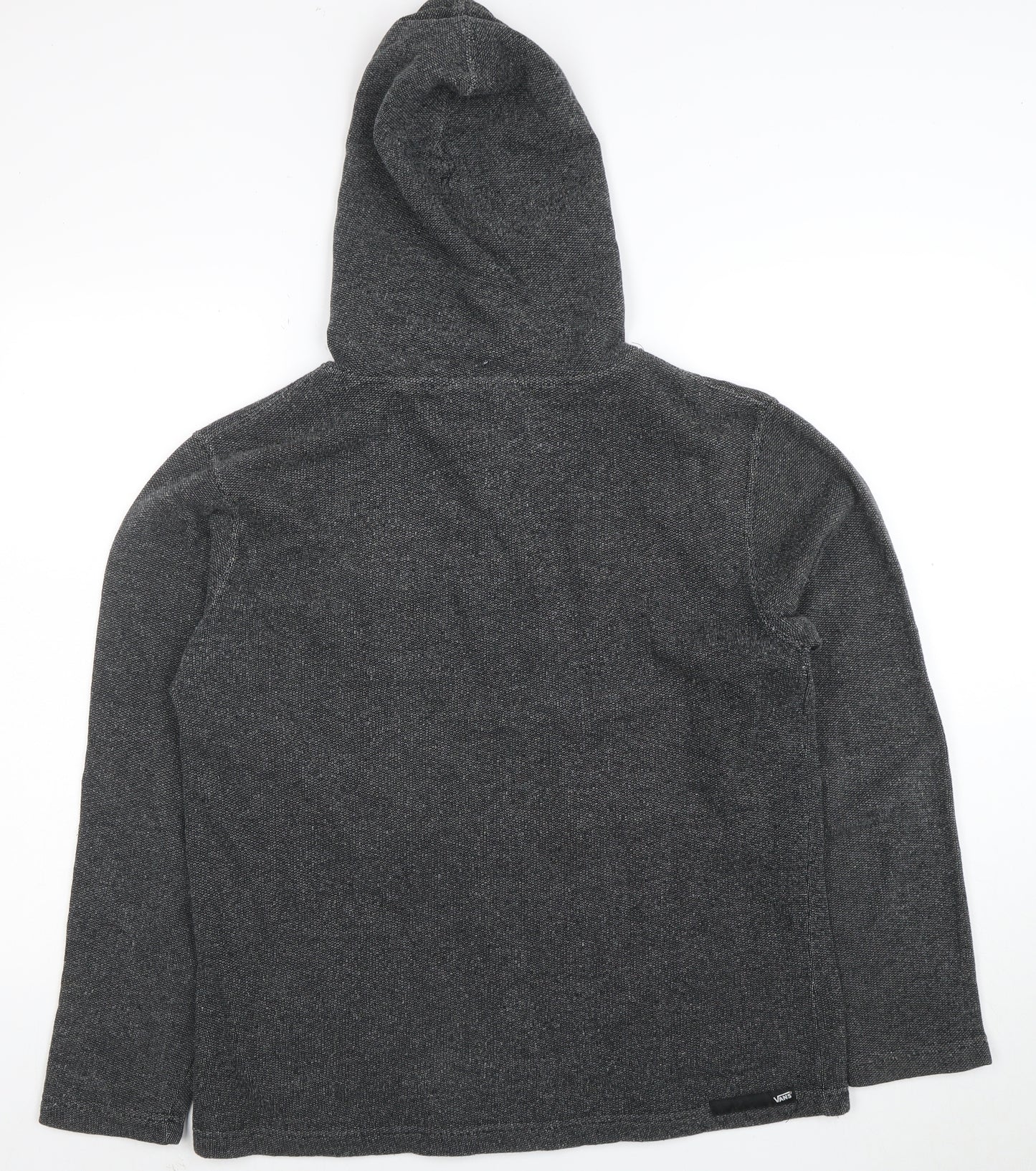 Vans Men’s Grey Henley Hoodie Size S Knit Cotton Blend
