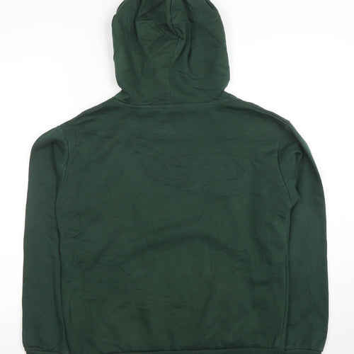 Disney Women's Green Pullover Hoodie XS Relaxed Fit Cotton Blend