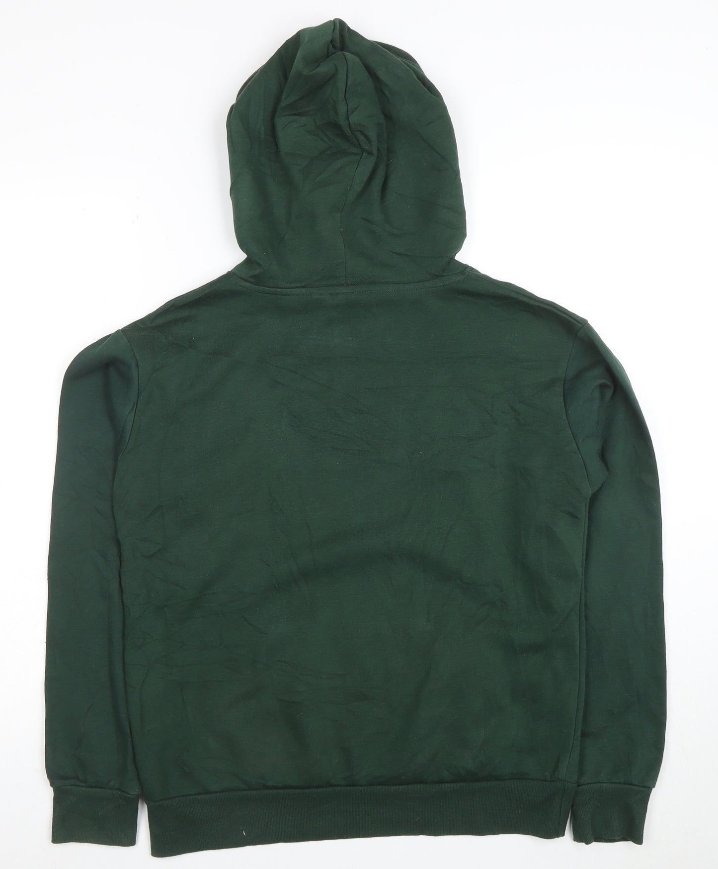 Disney Women's Green Pullover Hoodie XS Relaxed Fit Cotton Blend