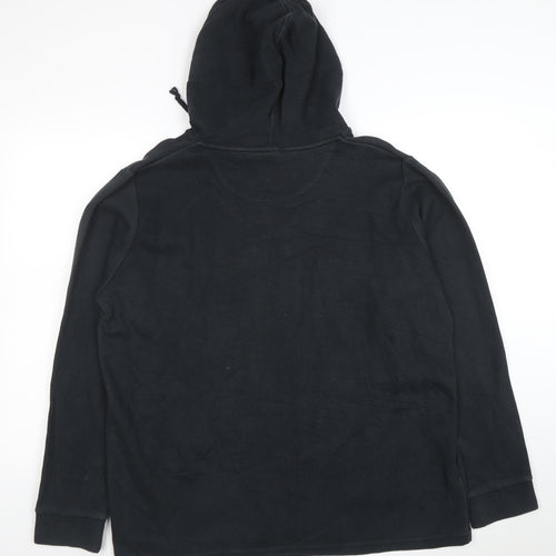 Nike Women's Black Pullover Hoodie Size 16 V-Neck Logo Sweatshirt