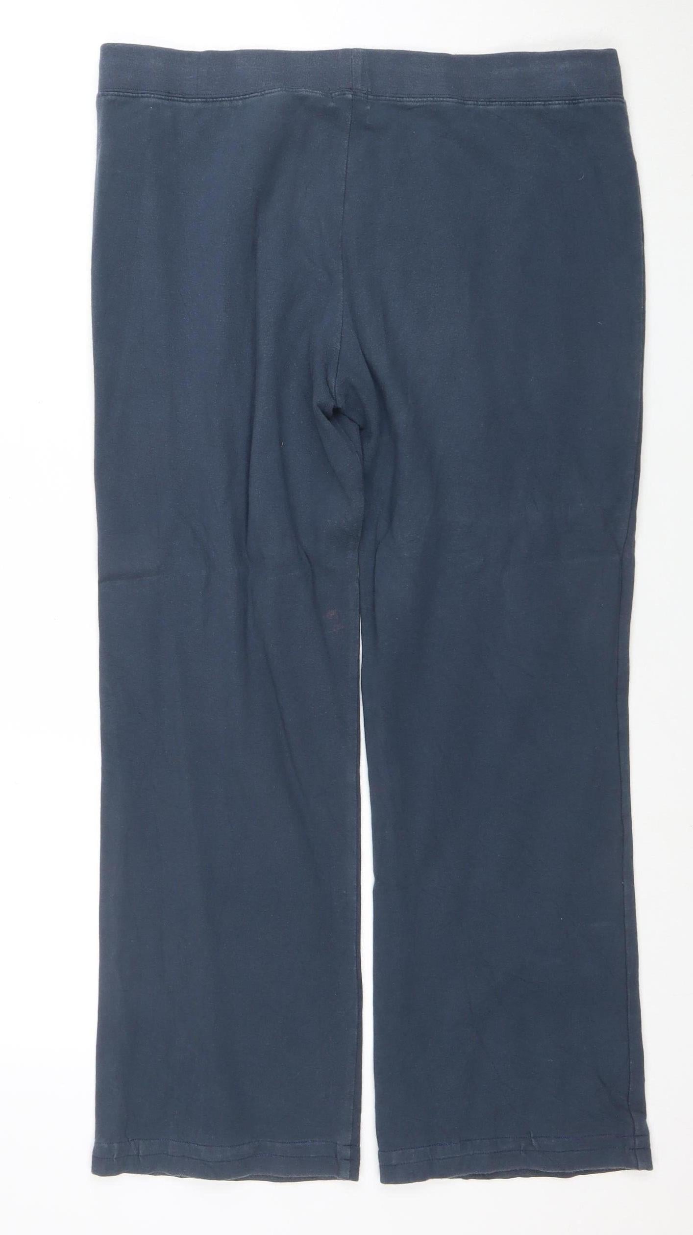 Kappa Men’s Blue Track Pants L Regular Fit Cotton Elastane Sportswear