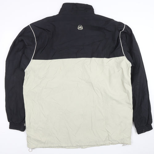 Adidas Men's Black Beige 2XL Retro Windbreaker Jacket